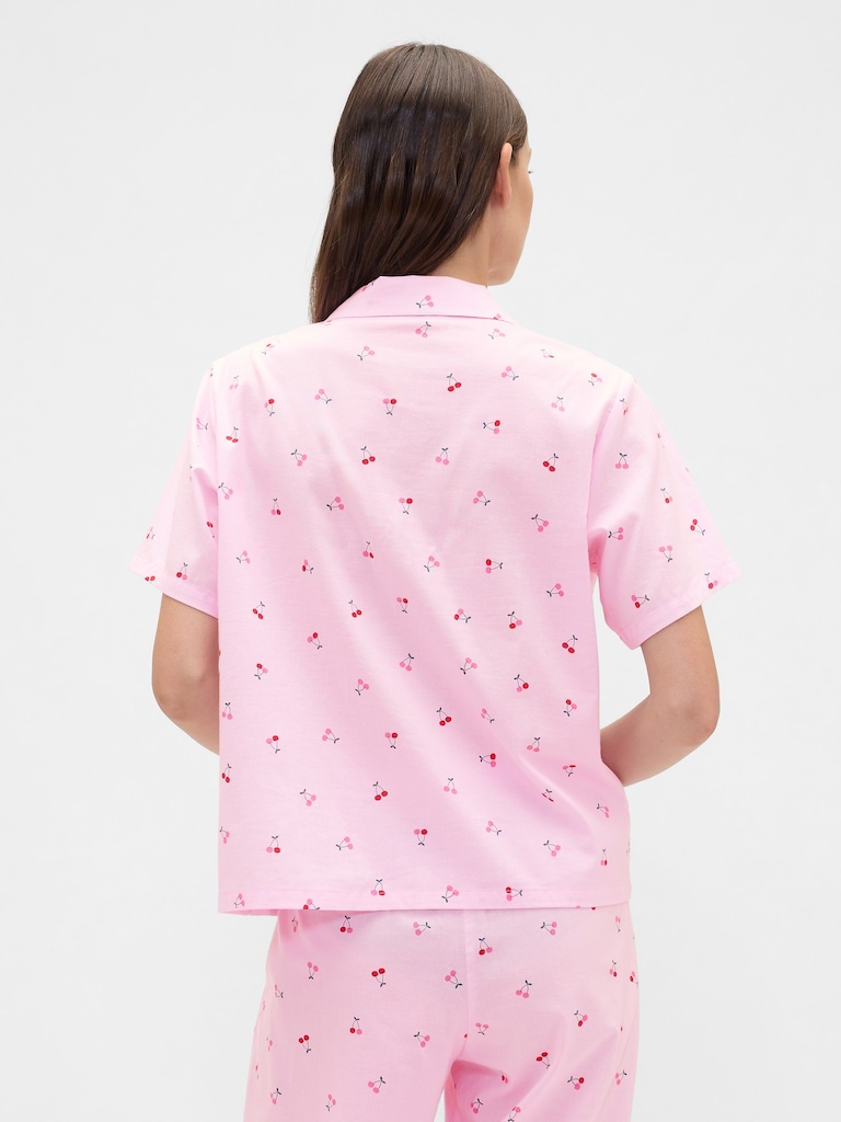 Print Poplin PJ Shirt