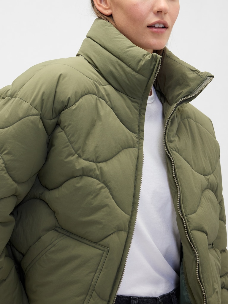 Relaxed Quilted Nylon Jacket