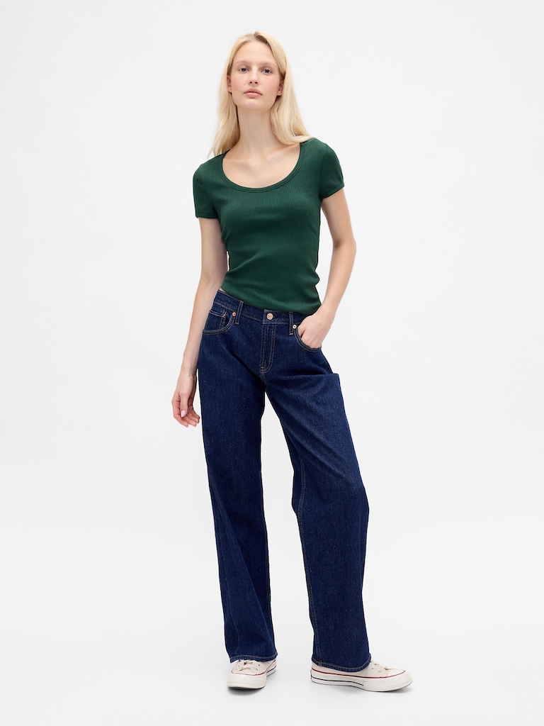 Modern Rib Scoop Crop T-Shirt