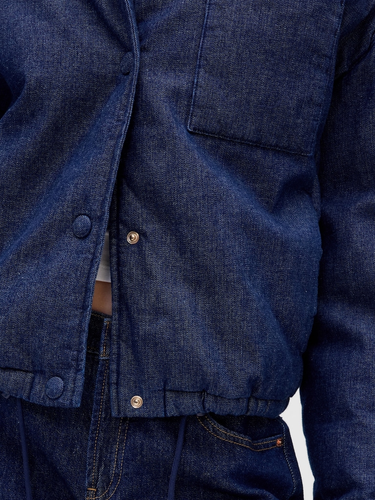 Denim Puffer Jacket