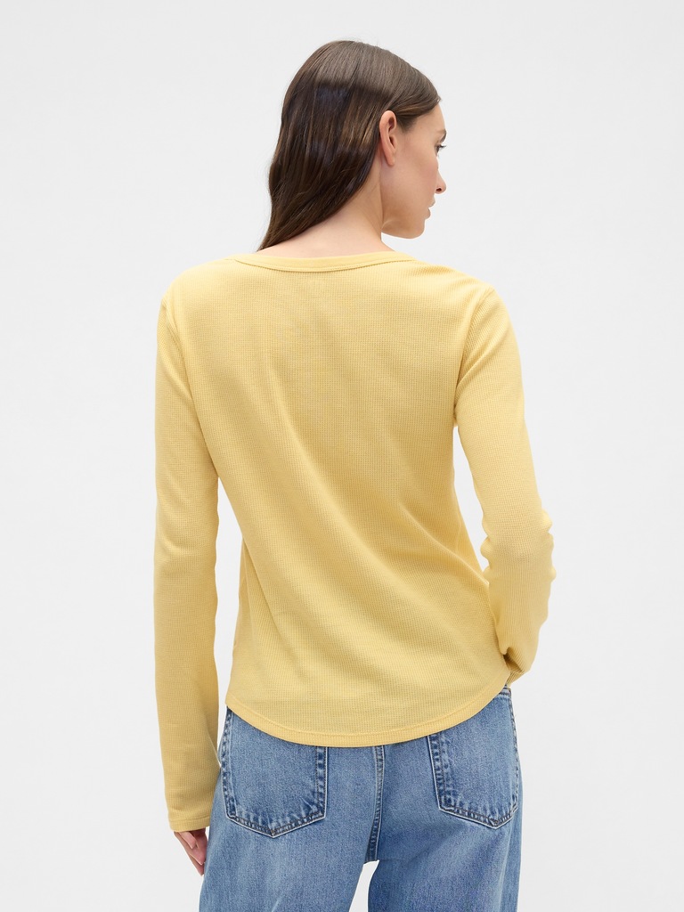 Waffle-Knit Crewneck T-Shirt