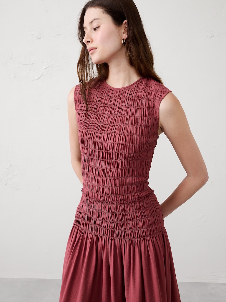 Smocked Bodice Maxi Dress