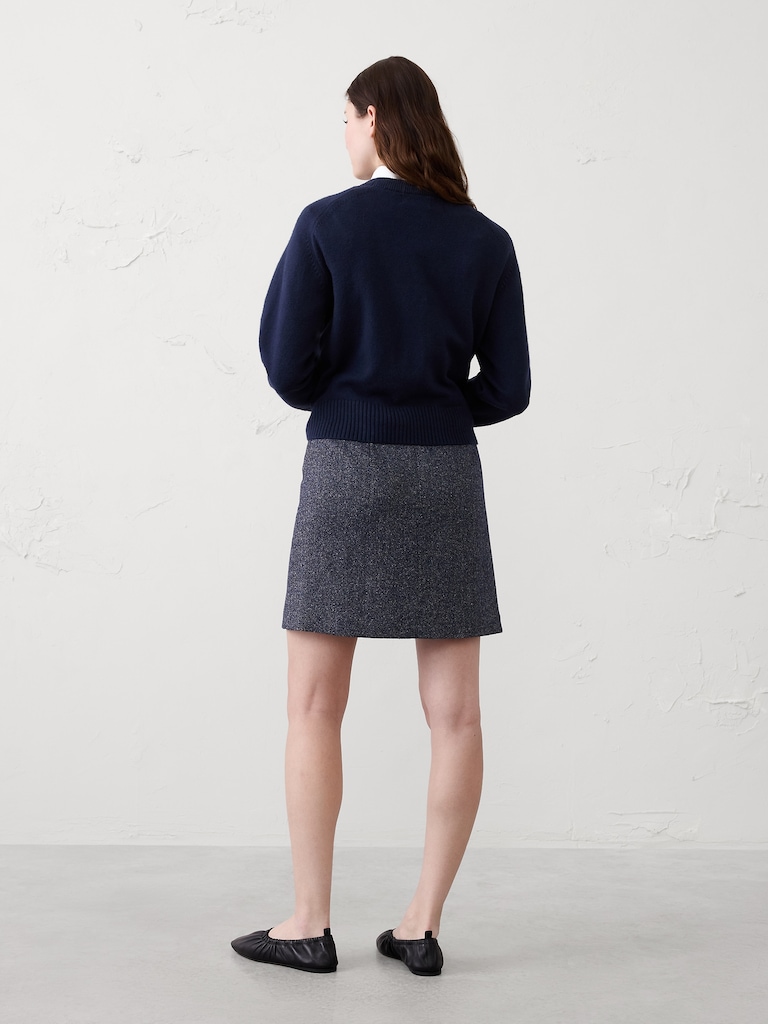 Herringbone Mini Skirt