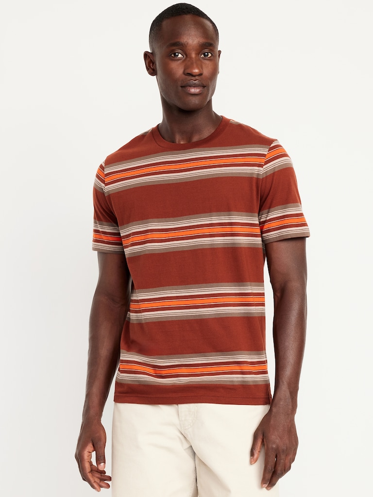 Crew-Neck Striped T-Shirt