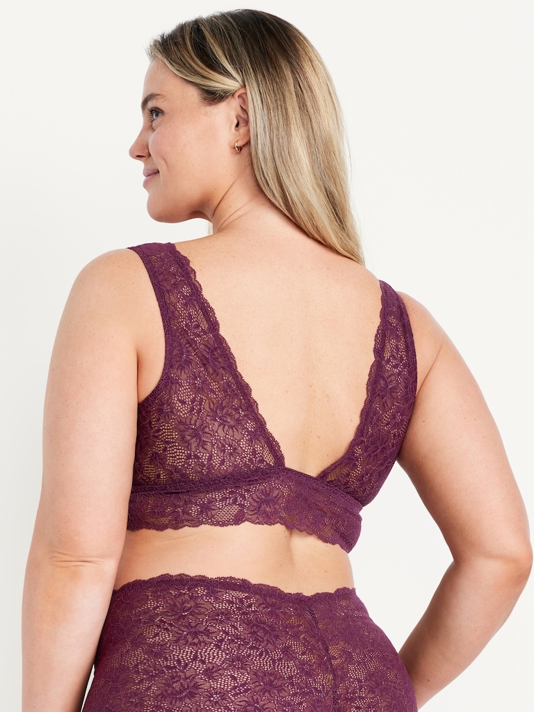 V-Neck Lace Bralette