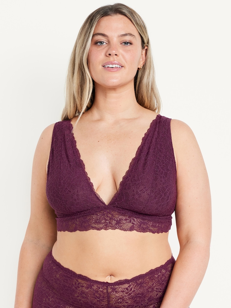 V-Neck Lace Bralette