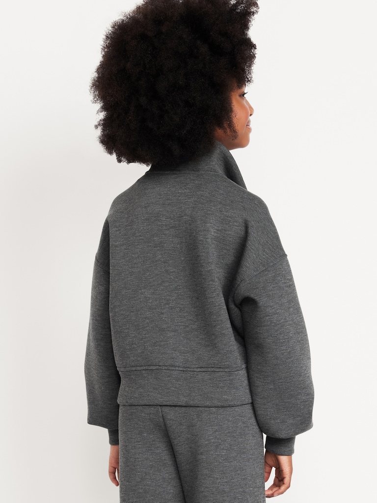 Half-Zip Bounce Fleece Pullover Sweatshirt for Girls