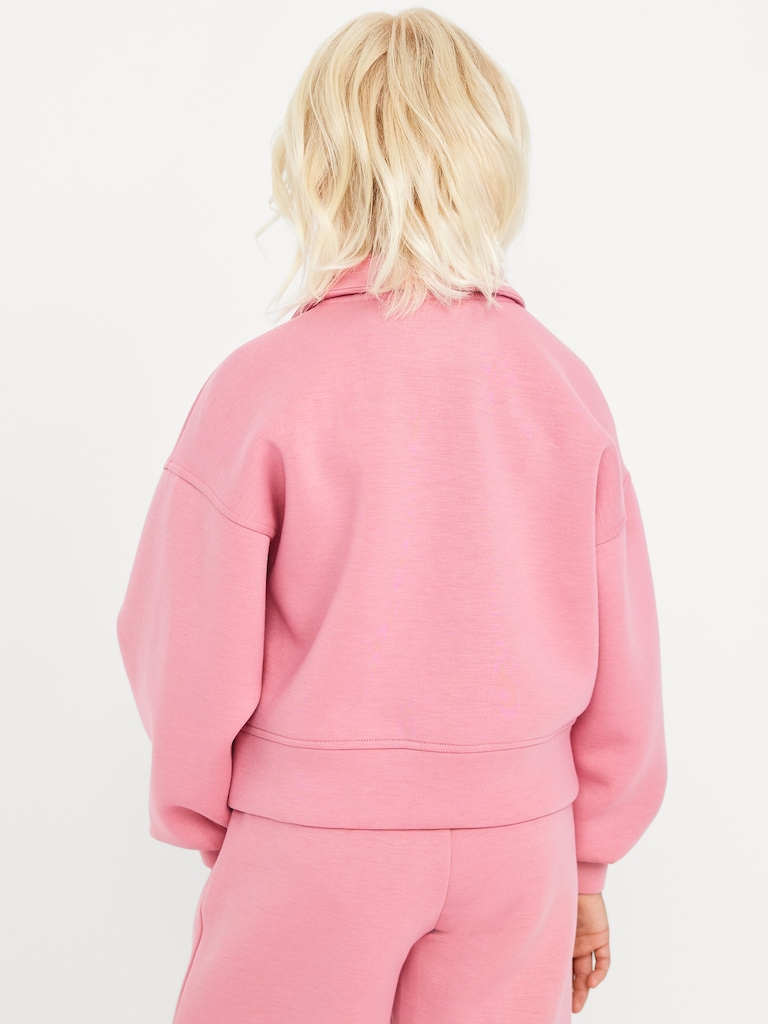 Half-Zip Bounce Fleece Pullover Sweatshirt for Girls