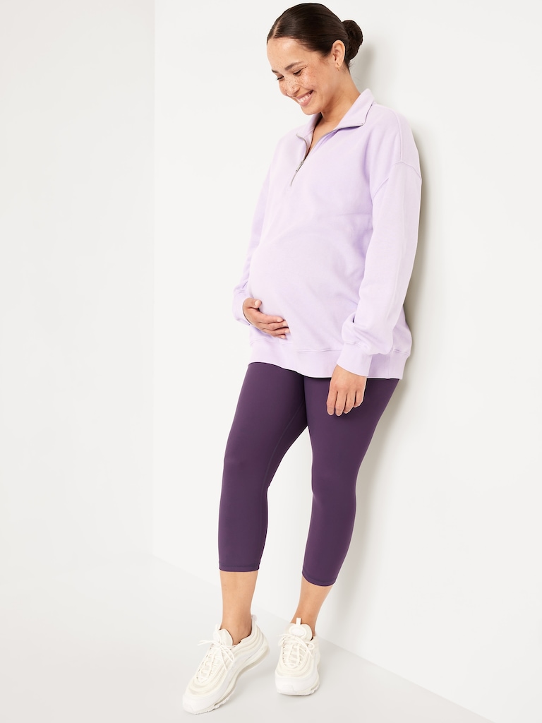 Maternity Full-Panel PowerSoft Crop Leggings