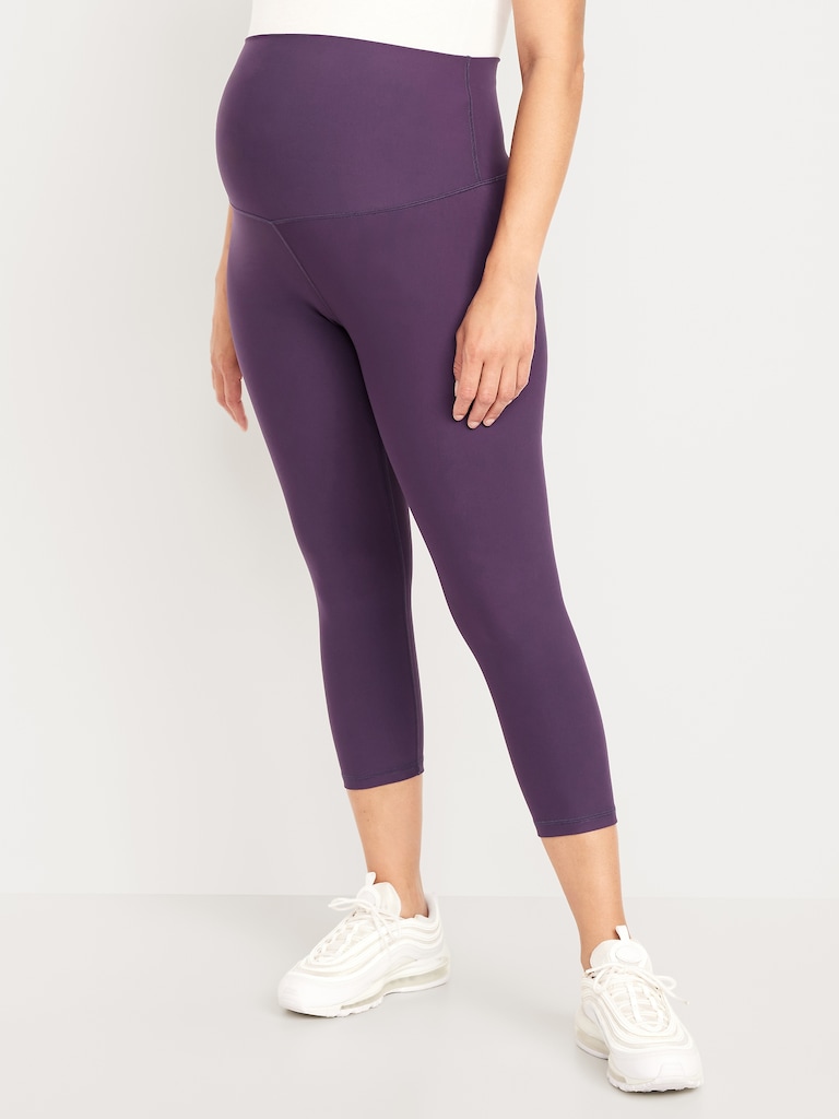 Maternity Full-Panel PowerSoft Crop Leggings