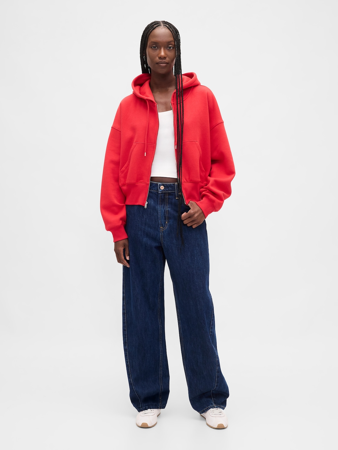 VintageSoft Full-Zip Wedge Hoodie