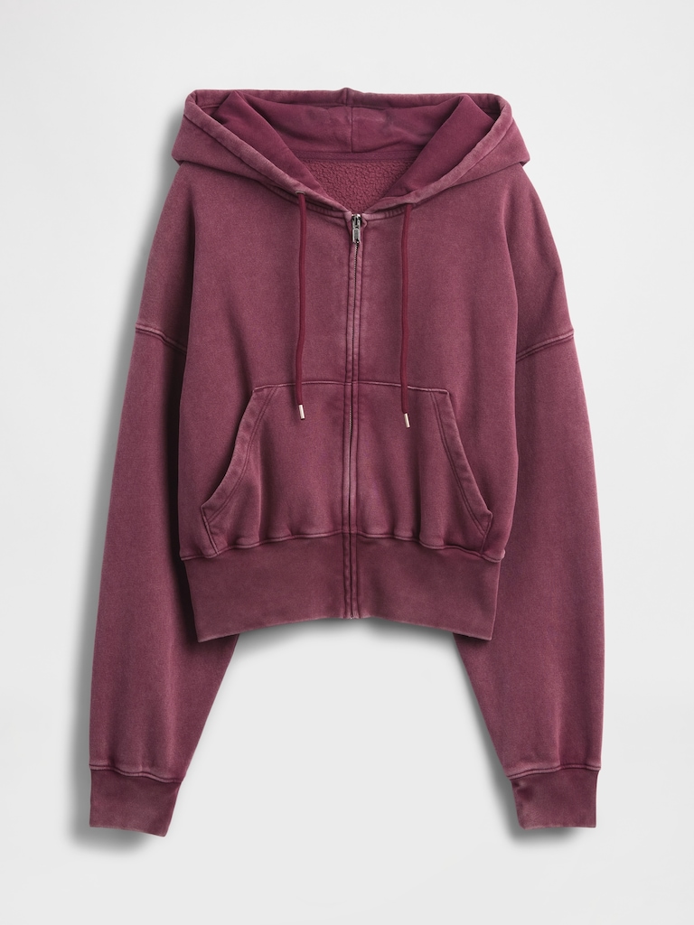 VintageSoft Full-Zip Wedge Hoodie