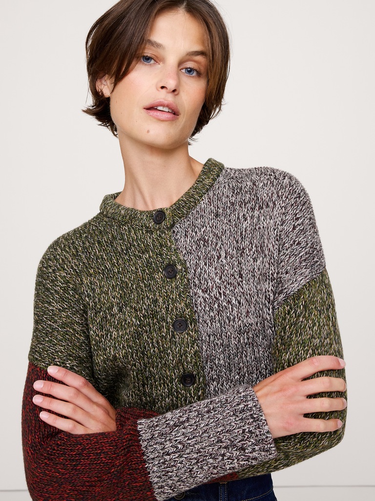 Cardigan court en coton