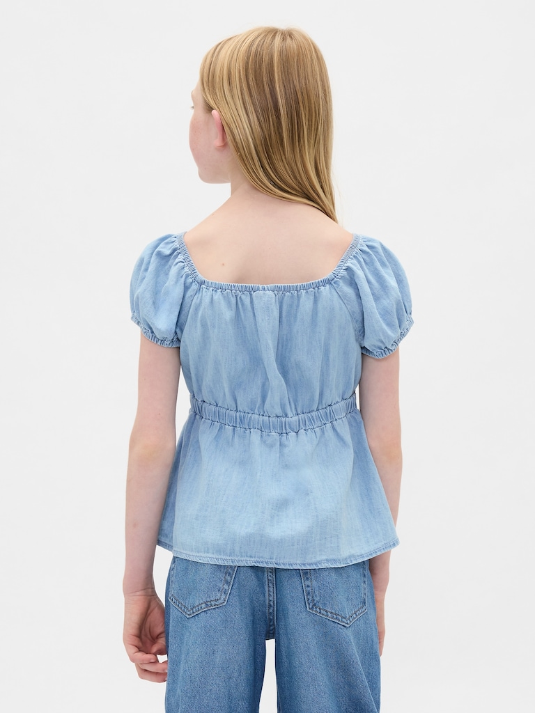 Kids Denim Babydoll Top