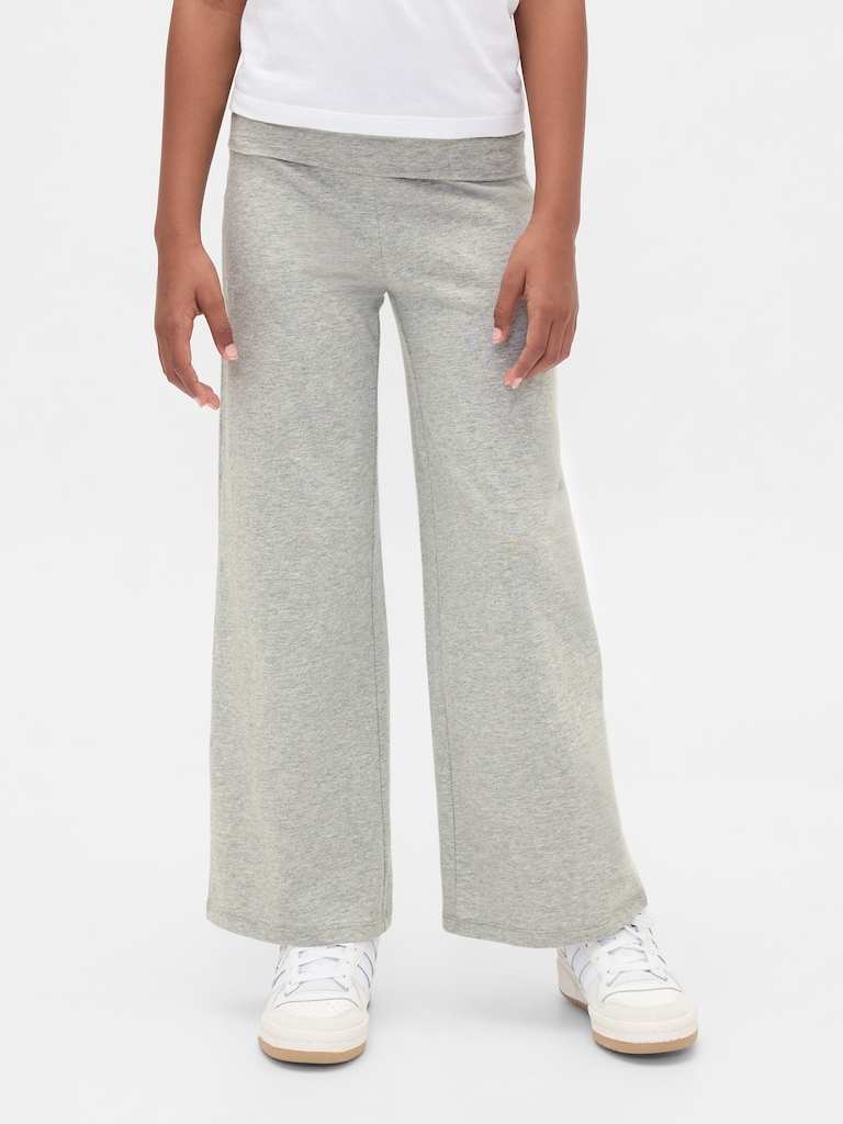 Kids Wide-Leg Foldover Leggings