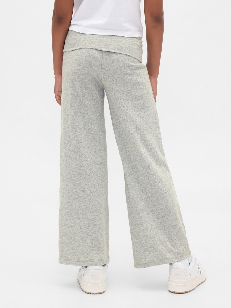 Kids Wide-Leg Foldover Leggings