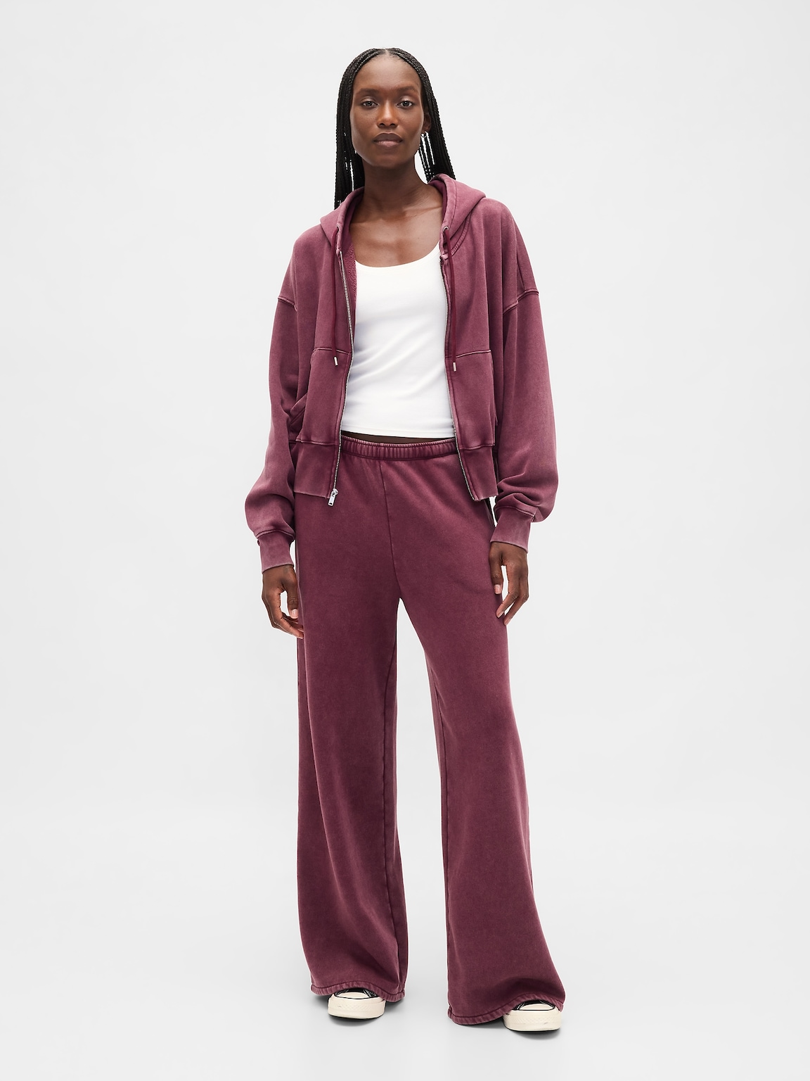VintageSoft Baggy Wide-Leg Sweatpants