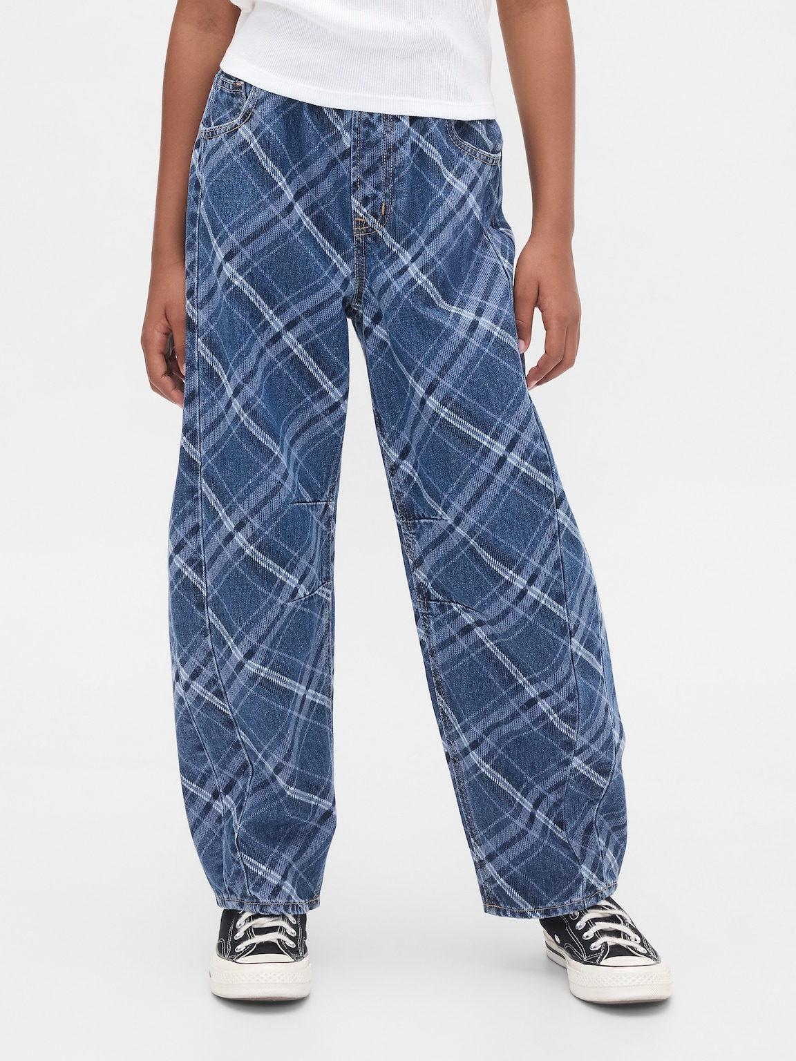 Kids High Rise Easy Barrel Jeans