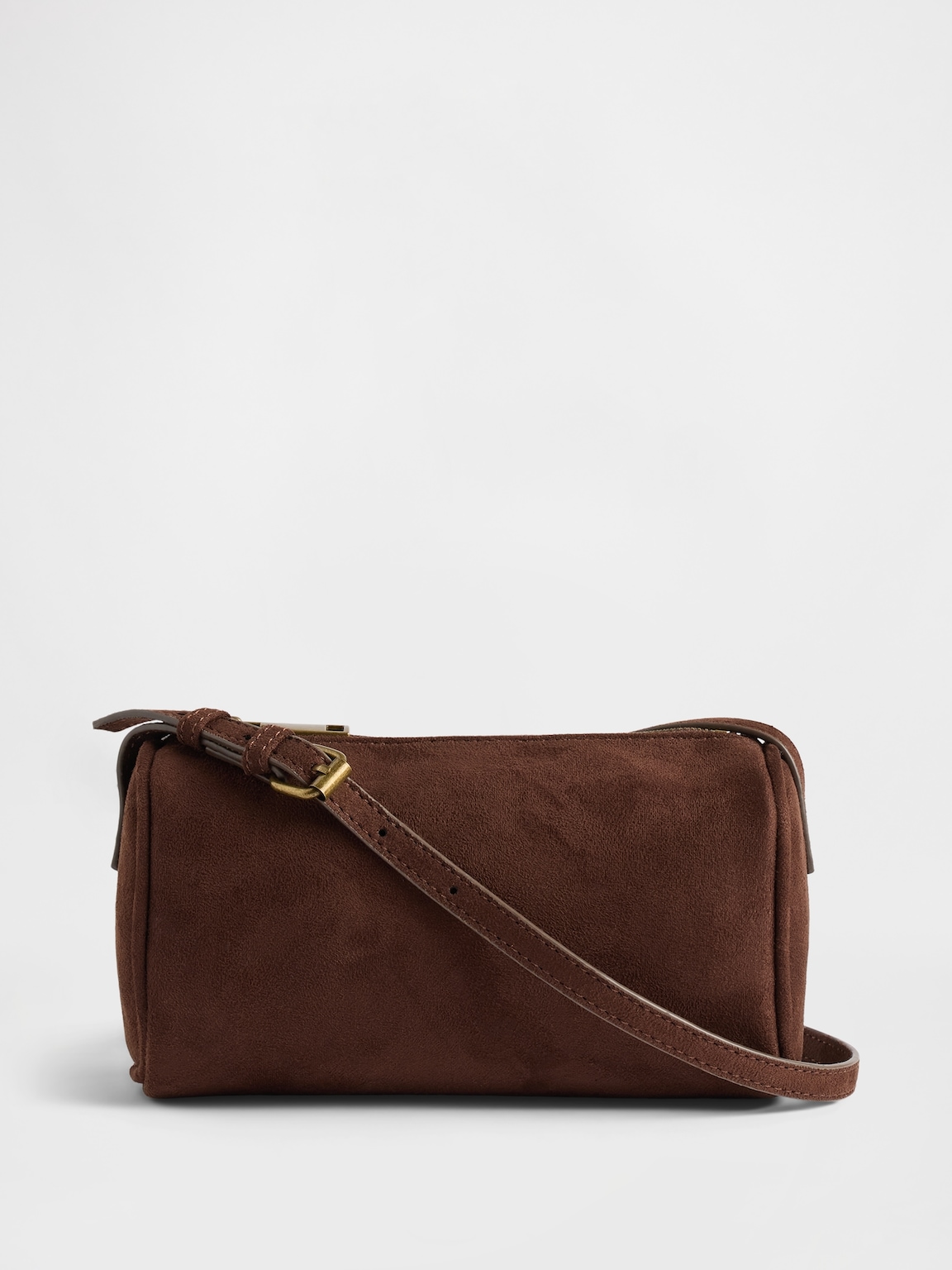 Vegan Suede Barrel Bag