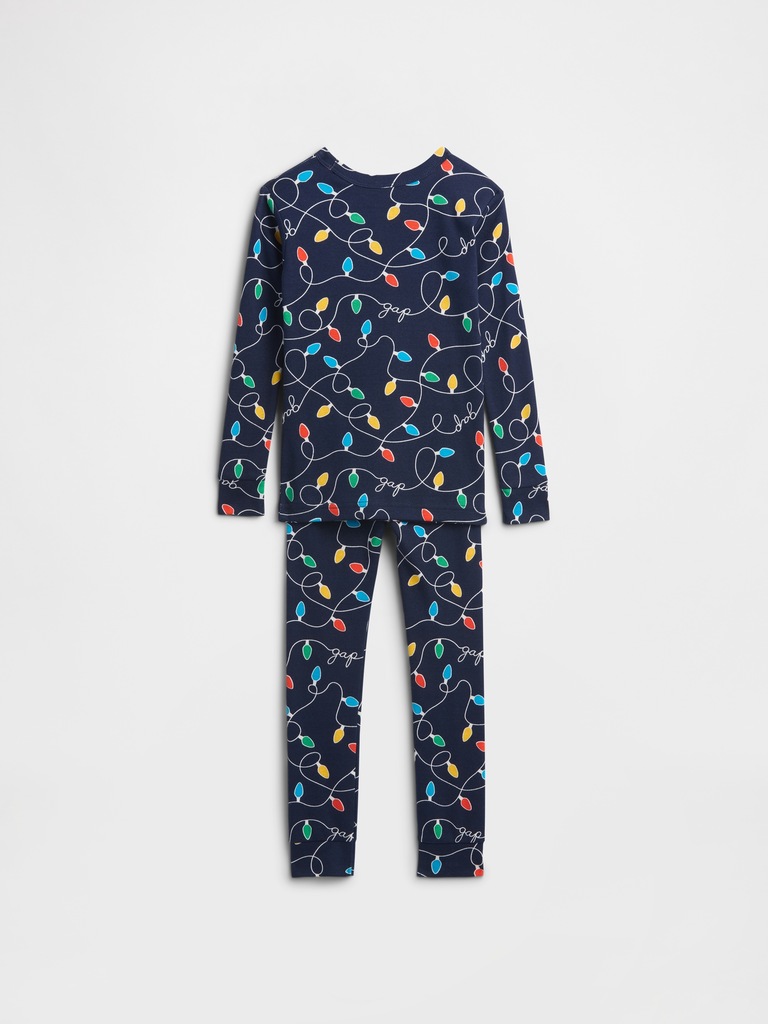 Kids & babyGap 100% Organic Cotton X-Mas Lights PJ Set