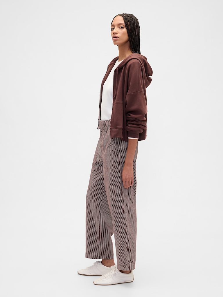 High Rise Easy Stripe Wide-Leg Khakis