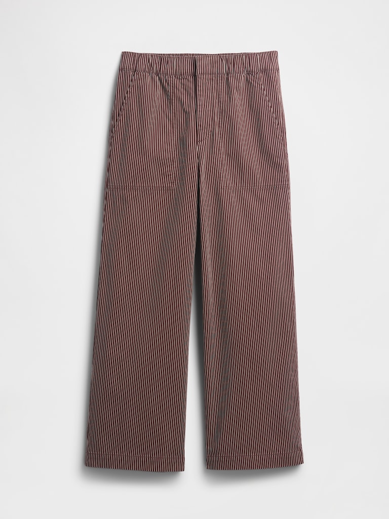 High Rise Easy Stripe Wide-Leg Khakis