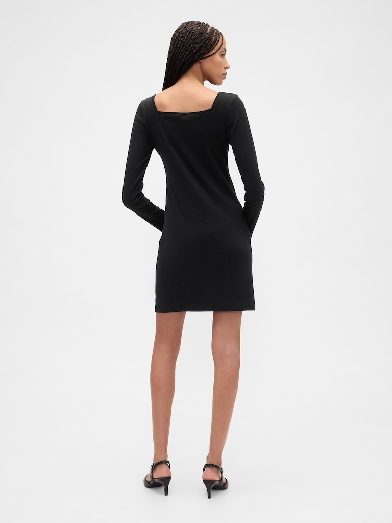Squareneck Mini Dress