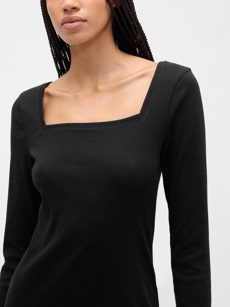 Squareneck Mini Dress