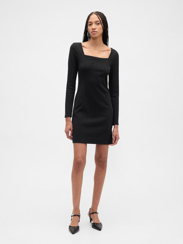 Squareneck Mini Dress