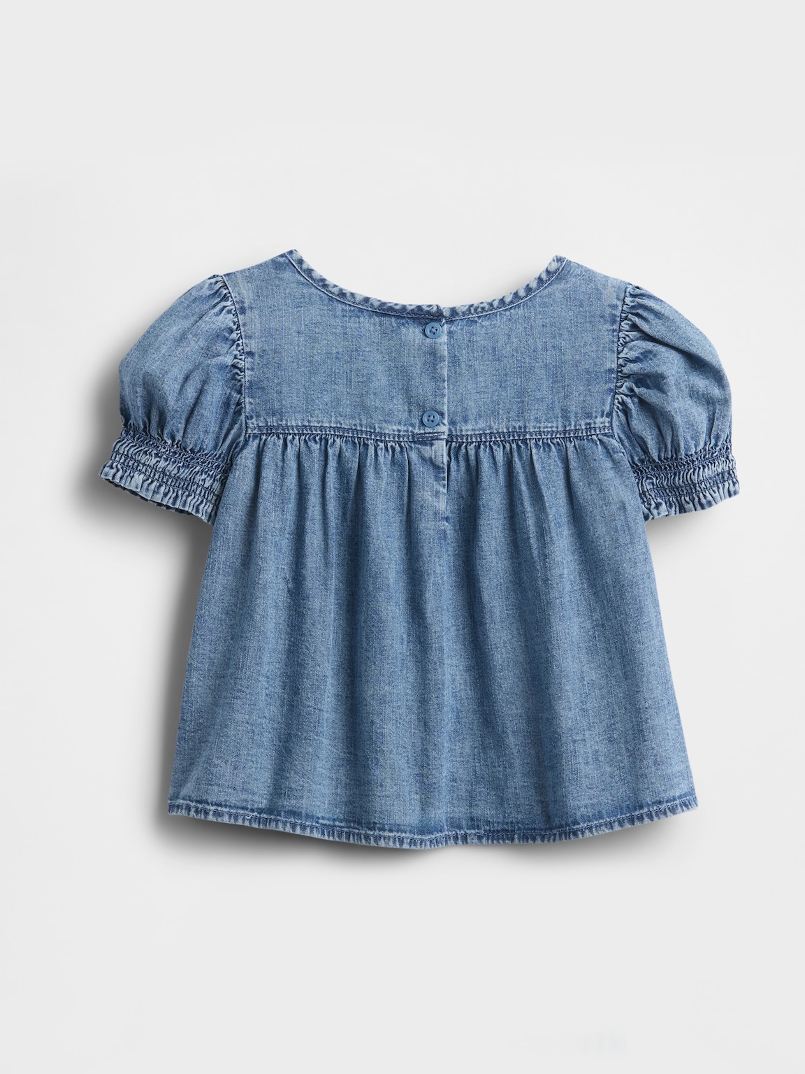 Toddler Denim Smocked Top