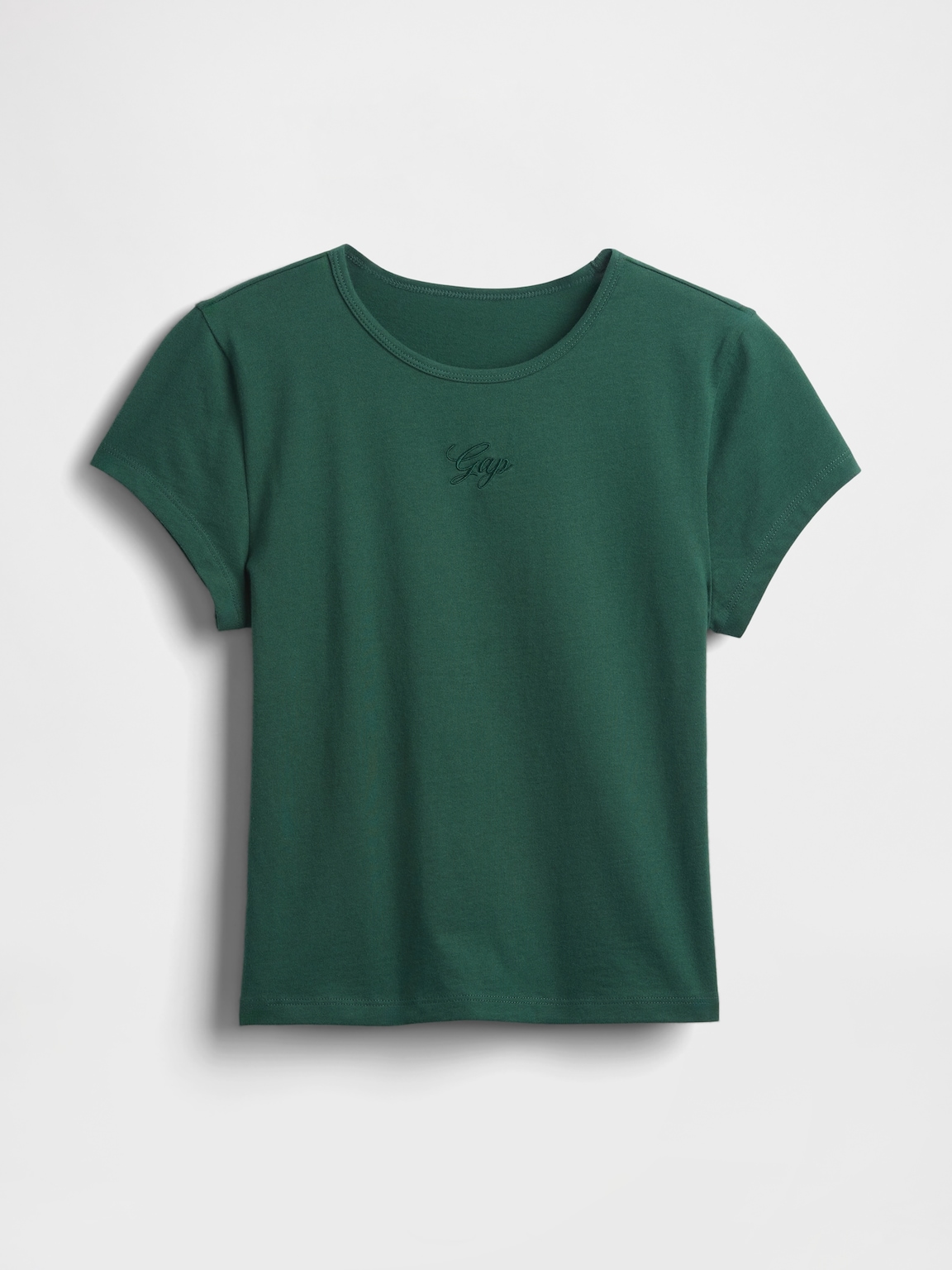 Cotton Jersey Crop Logo T-Shirt