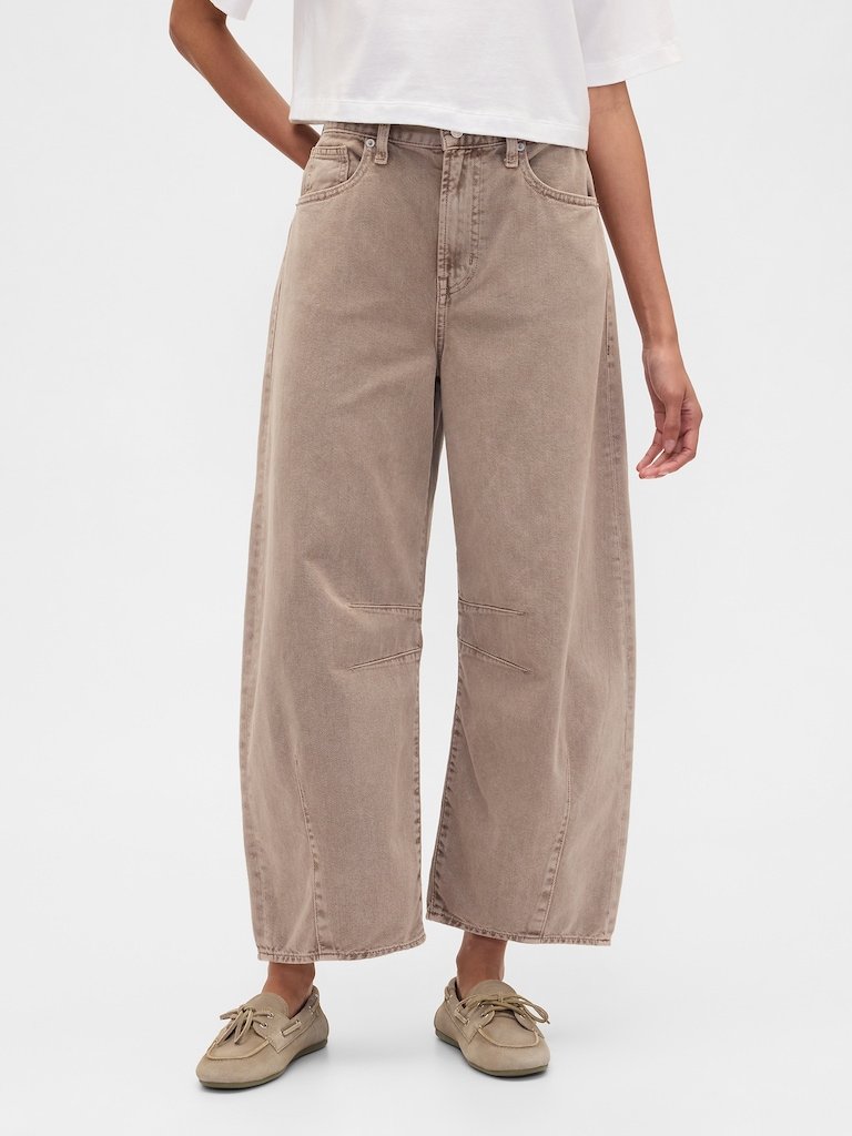 High Rise Horseshoe Crop Jeans