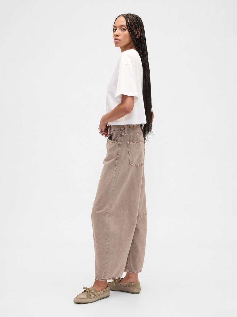 High Rise Horseshoe Crop Jeans