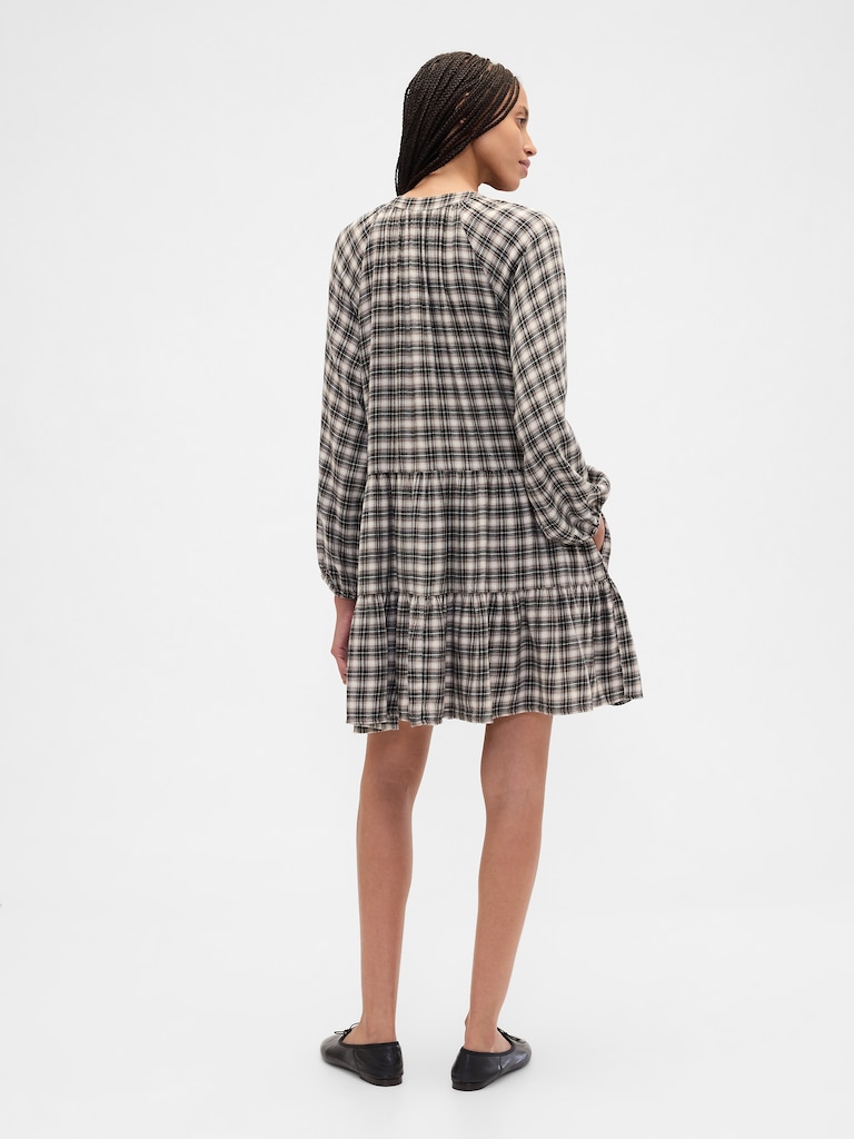 Relaxed Flannel Shirtdress