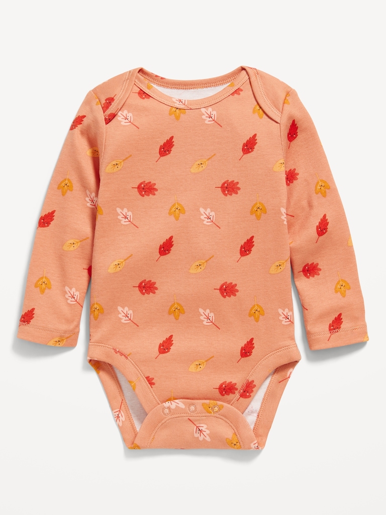 Printed Long-Sleeve Bodysuit for Baby