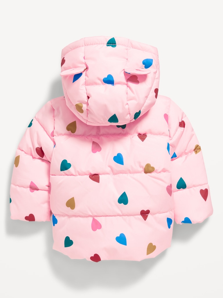Water-Resistant Hooded Critter Puffer Jacket for Baby