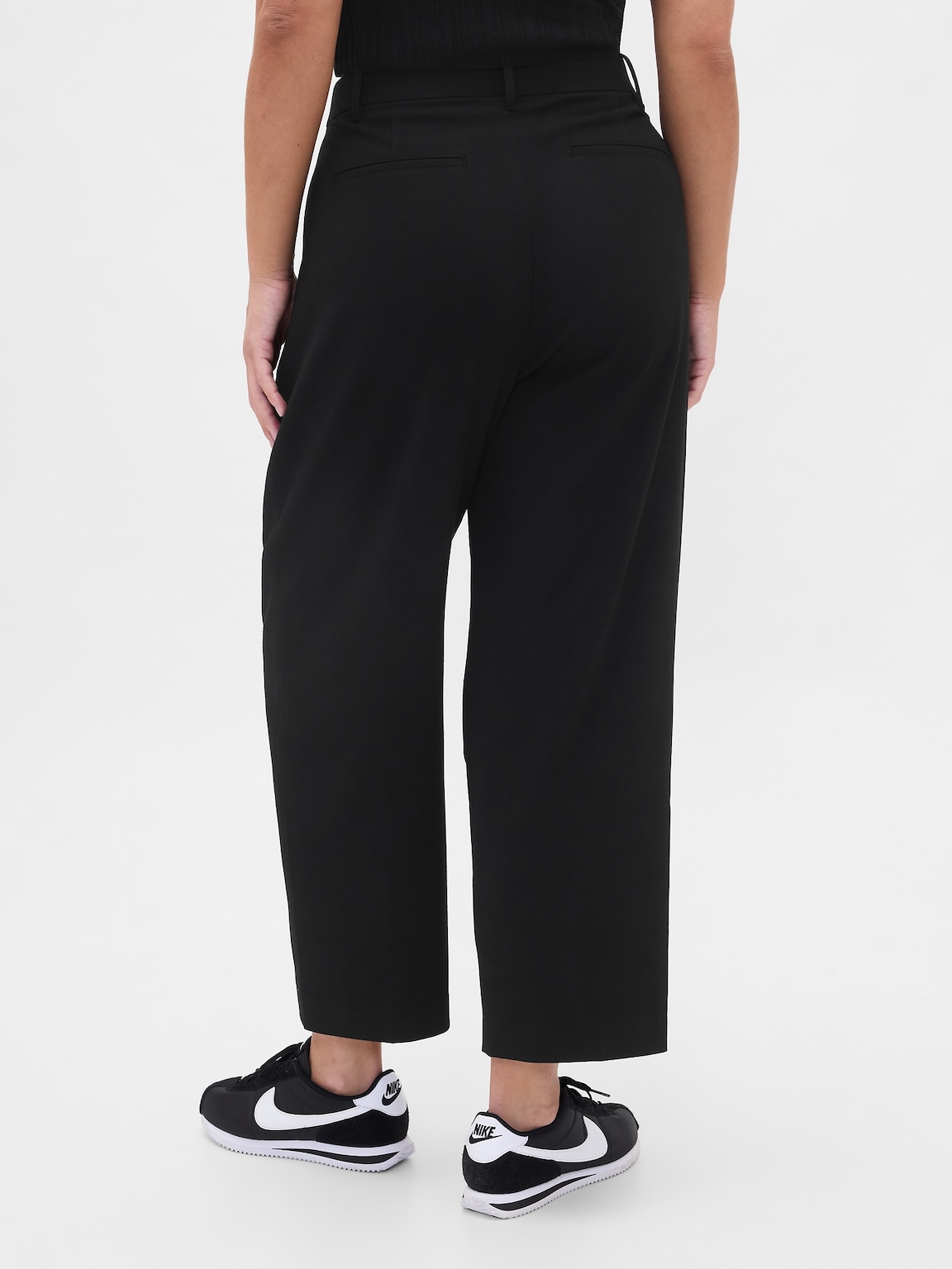 365 High Rise Brushed Twill Taper Ankle Trousers