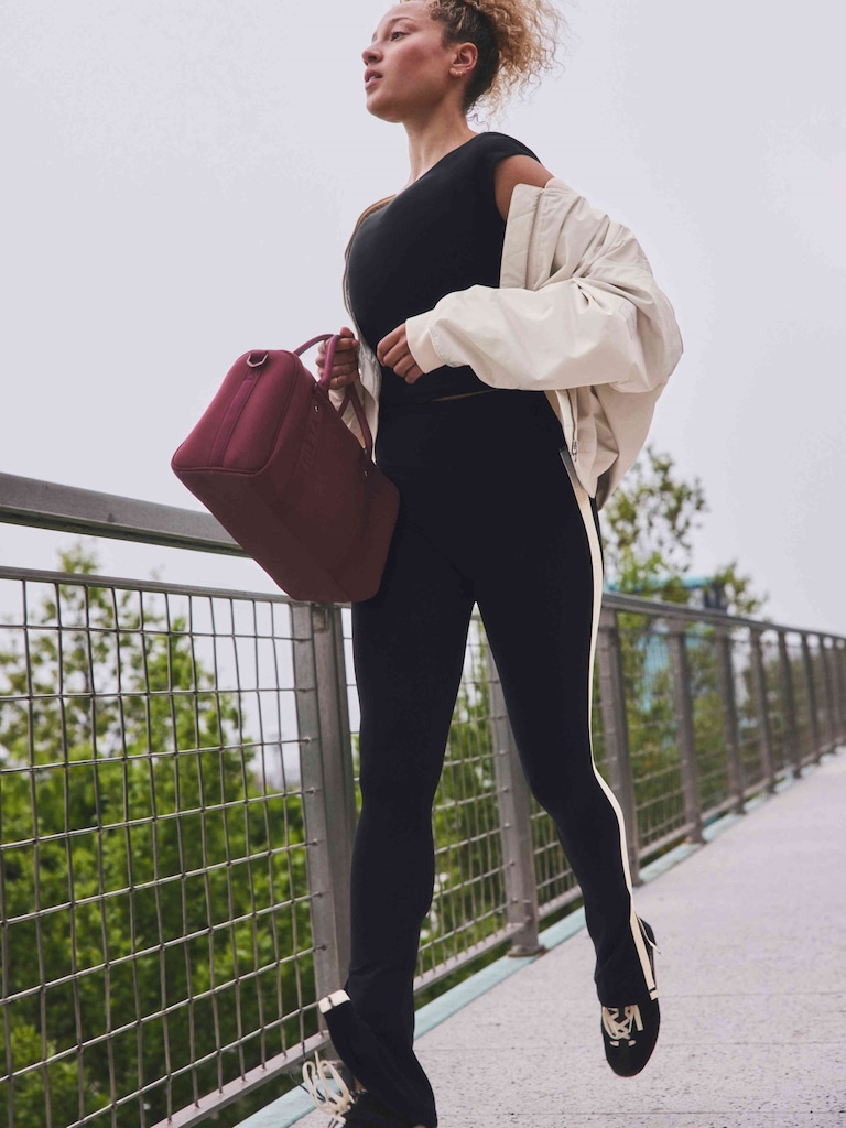 Elation Ultra High Rise Sport Stripe Split Slim Flare