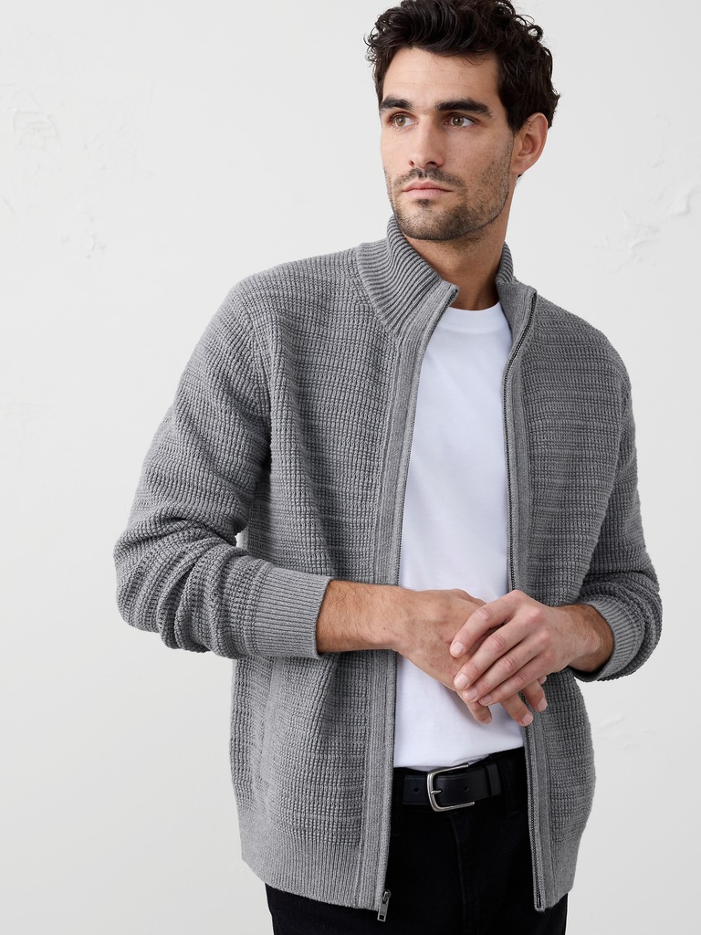 Textured Sweater Jacket