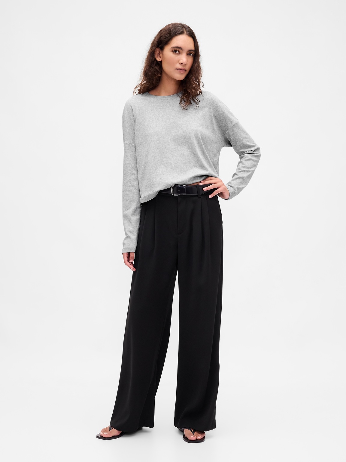 Supima® Cotton Oversized Crop T-Shirt