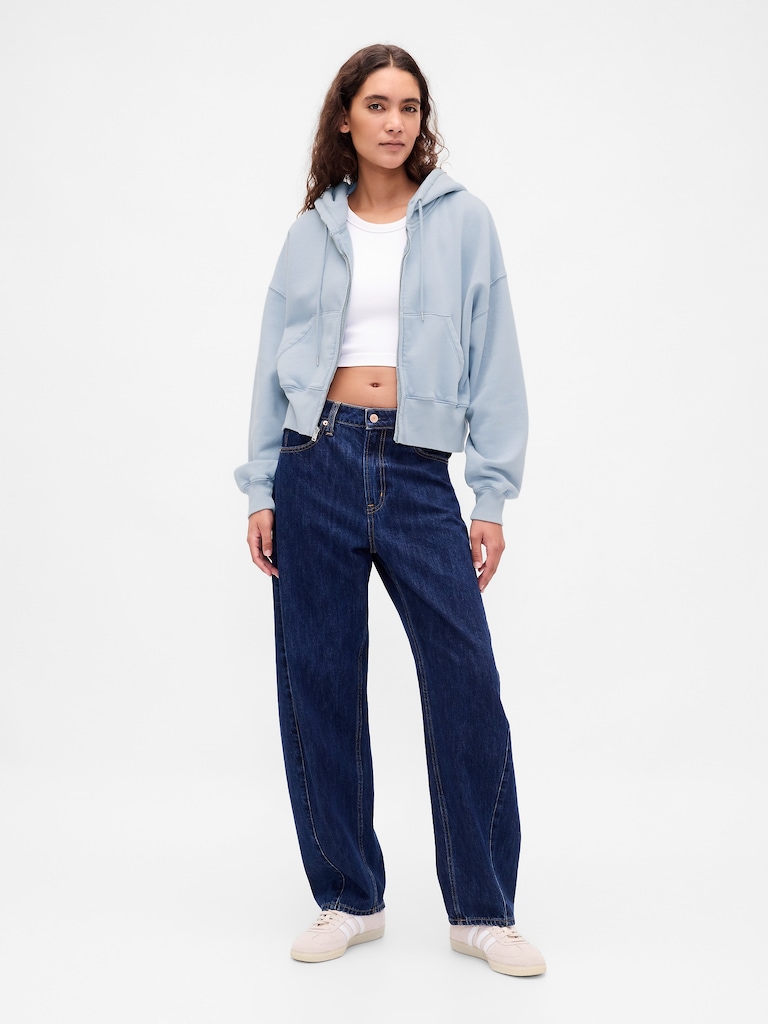 VintageSoft Full-Zip Wedge Hoodie