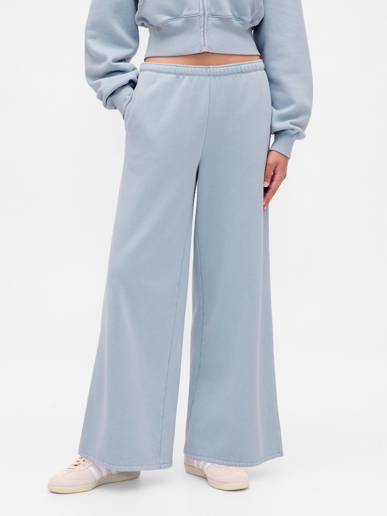 VintageSoft Baggy Wide-Leg Sweatpants