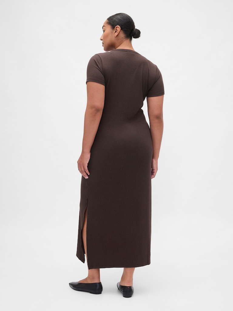 Modern Rib Maxi T-Shirt Dress