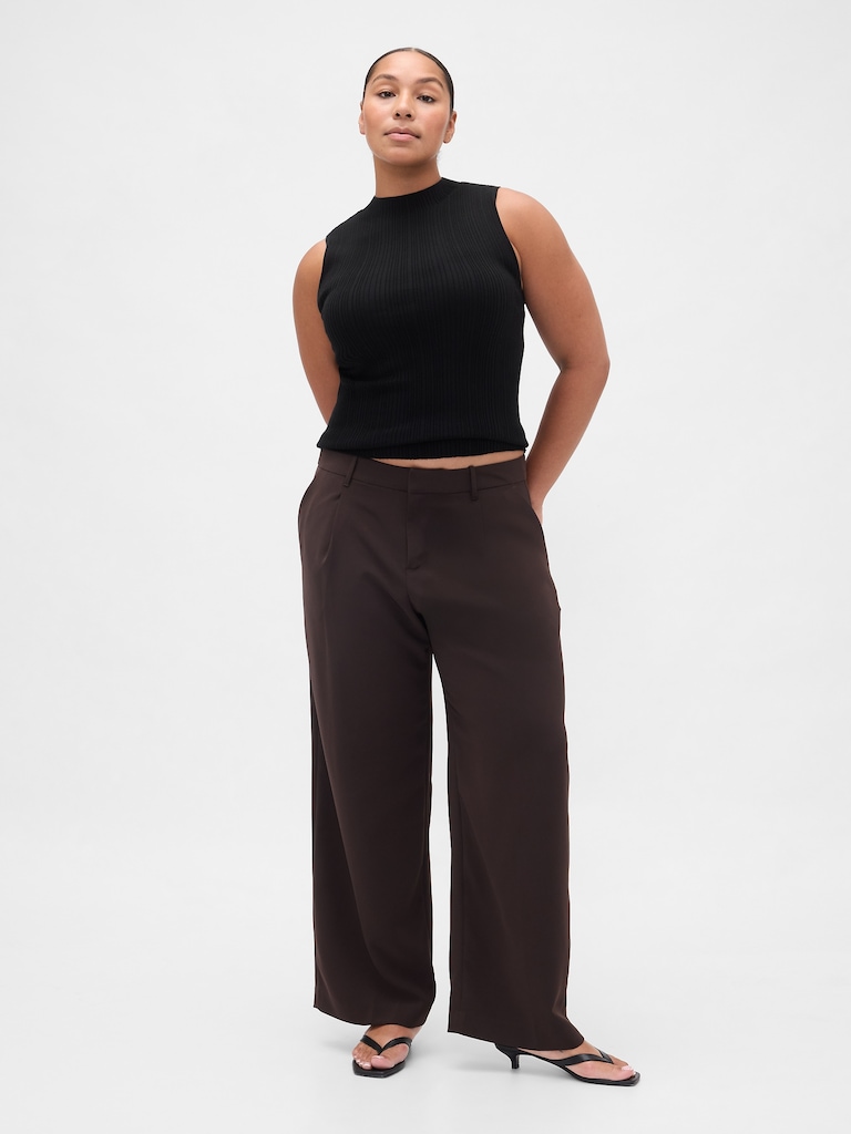 365 Low Rise Pleated Wide-Leg Trousers