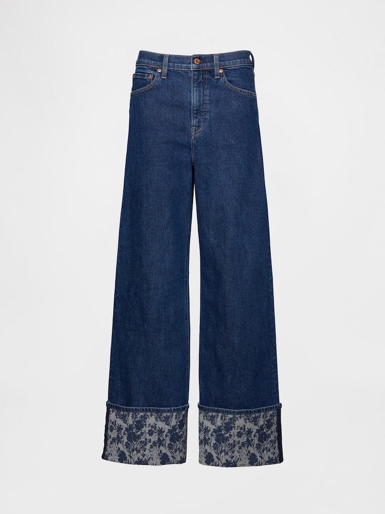 High Rise Stride Wide-Leg Jeans