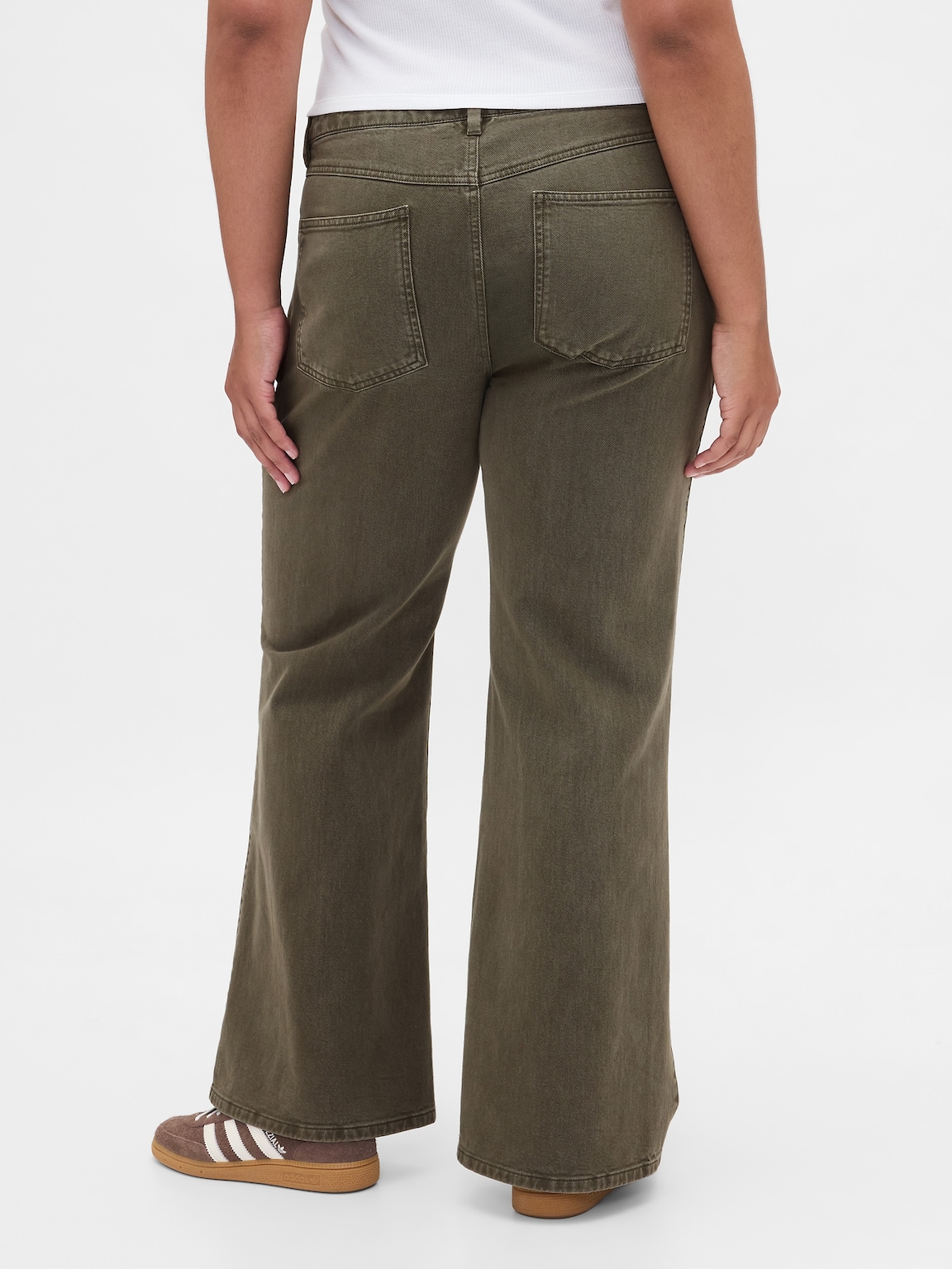 Low Rise Relaxed Flare Khakis
