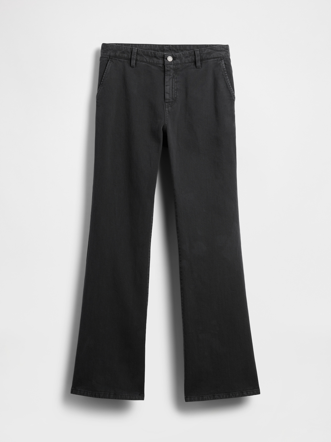 Low Rise Relaxed Flare Khakis