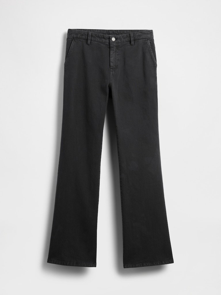 Low Rise Flare Khakis