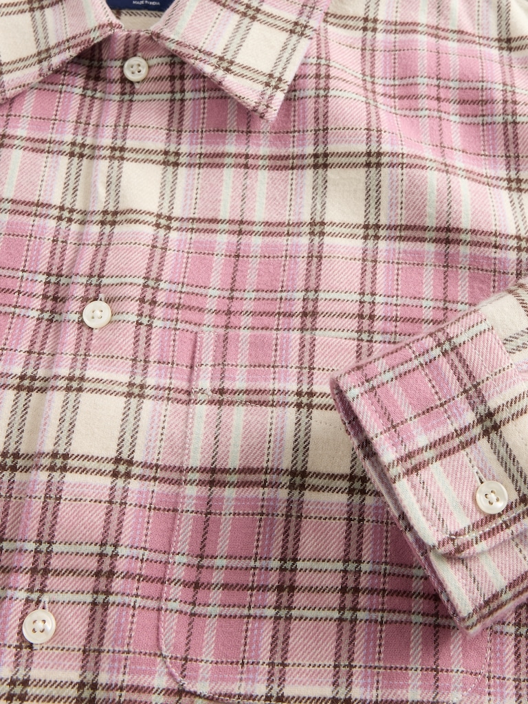 Organic Cotton Relaxed Flannel Shirt