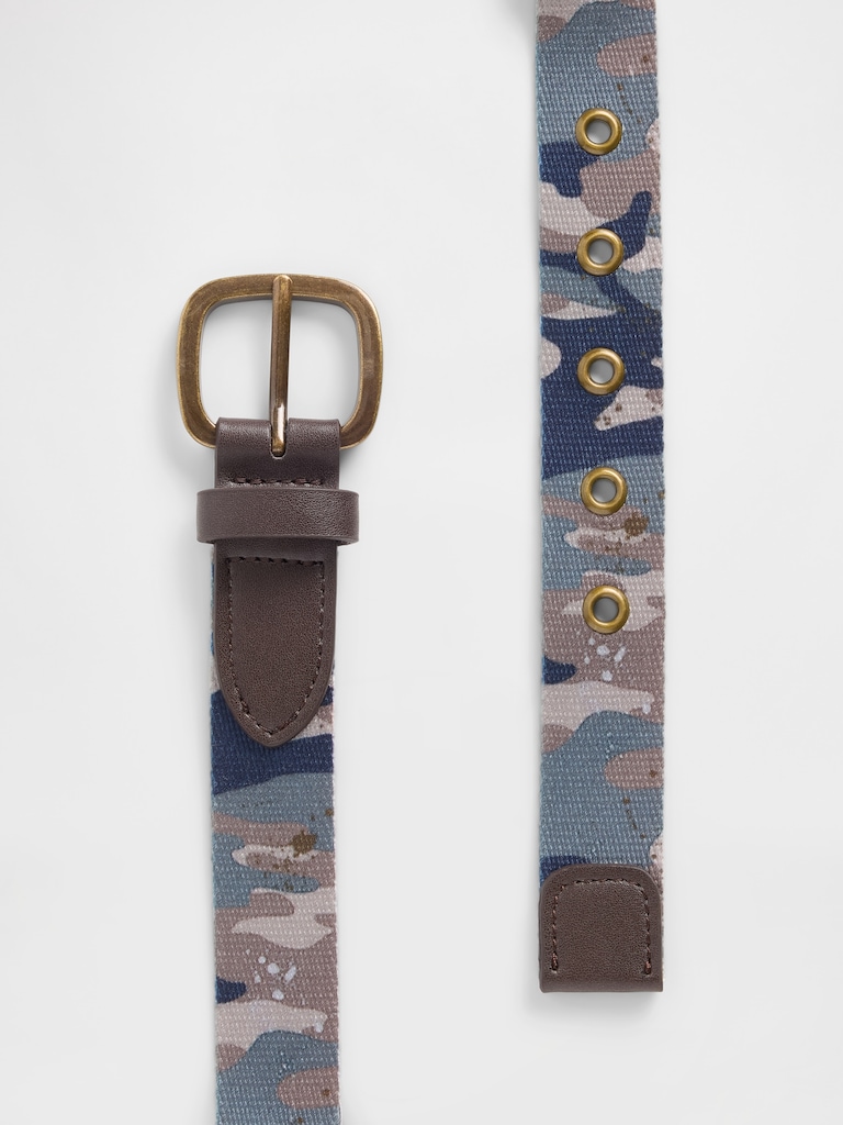 Kids Camo Webbed Belt